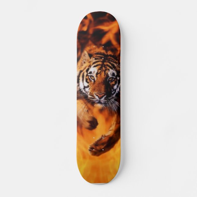 Fire & Tiger Skateboard (Front)