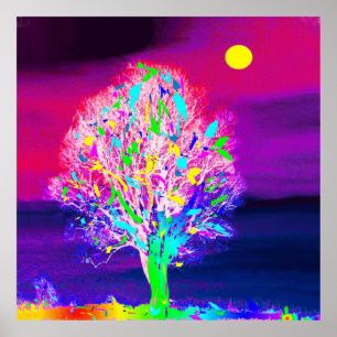 Fire Tree Poster