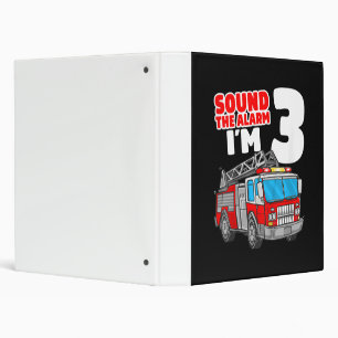 Fire Truck 3 Year Old Firefighter 3rd Birthday Binder