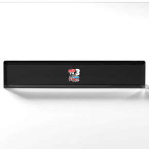 Fire Truck 3 Year Old Firefighter 3rd Birthday Nameplate