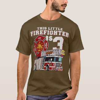 Fire Truck 3rd Birthday Firefighter boy T-Shirt