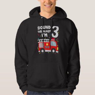 Fire Truck 3rd Birthday Toddler Boy Firefighter 3  Hoodie
