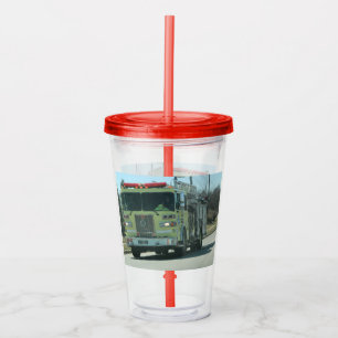 Fire truck acrylic tumbler