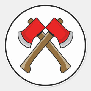 Fire Truck Birthday Fireman's Axe Envelope Seal