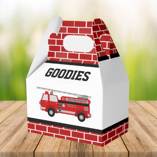 Fire Truck Birthday Party Favor Box