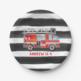 Fire Truck Birthday Party Paper Plates