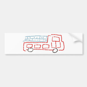 Fire truck bumper sticker
