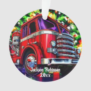  Fire Truck  Christmas Ornament