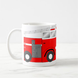 Fire truck coffee mug