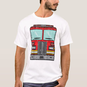 Fire Truck Costume Halloween Firefighter Fireman M T-Shirt