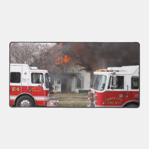 Fire truck desk mat