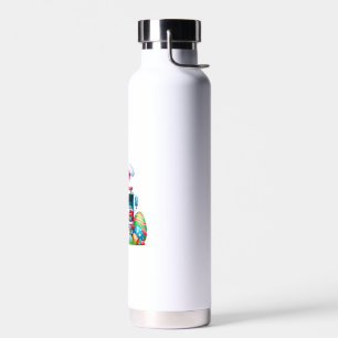 Fire Truck Easter Bunny Ears Firefighter Easter Eg Water Bottle