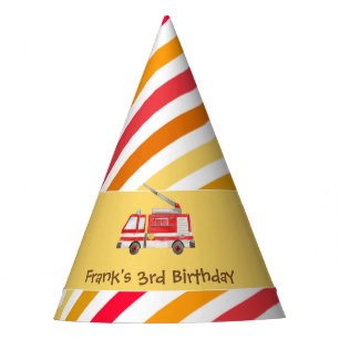 Fire Truck Fire Engine Birthday Party  Hat