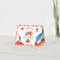 Fire Truck Fire Engine Birthday Party Thank you