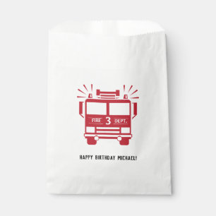 Fire Truck Fire Engine Party Favour Bag