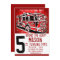 Fire Truck Firefighter Kids Birthday Invitations
