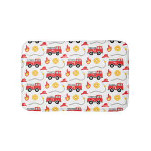 Fire Truck Kids Bath Mat
