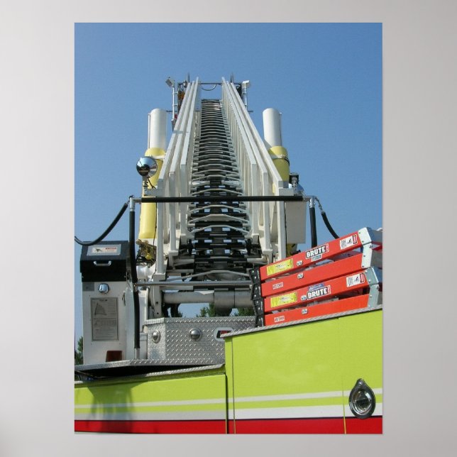 Fire Truck Ladder Poster (Front)