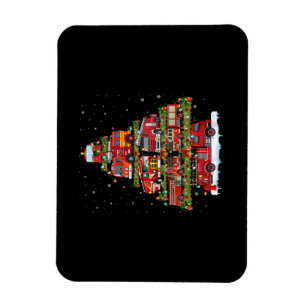 Fire Truck Lights Firefighter Fire Truck Christmas Magnet