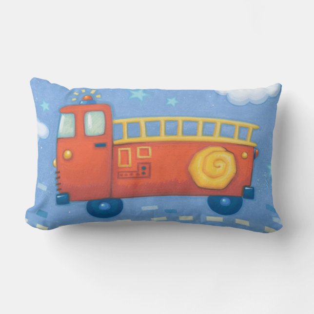 Fire Truck Lumbar Pillow (Front)