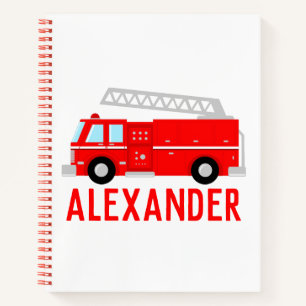 Fire Truck Name Notebook