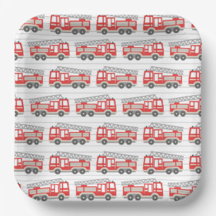 Fire Truck  Paper Plate