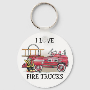 Fire Truck Pedal Car Keychain ILFT