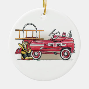 Fire Truck Pedal Car Ornament