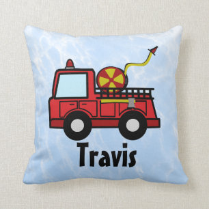 Fire Truck Personalized Throw Pillow