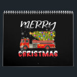 Fire Truck Pine Tree Firefighter Christmas Family Calendar<br><div class="desc">- Fire Truck Pine Tree Firefighter Christmas Family
- Our patriotic firefighter gifts for men or women make the perfect gifts for any occasion: Christmas,  Birthday Gifts,  Wedding Party,  Father’s Day,  etc! Our American T-shirts for men are always appropriate to show your pride!</div>