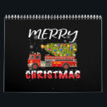 Fire Truck Pine Tree Firefighter Christmas Family Calendar<br><div class="desc">- Fire Truck Pine Tree Firefighter Christmas Family
- Our patriotic firefighter gifts for men or women make the perfect gifts for any occasion: Christmas, Birthday Gifts, Wedding Party, Father’s Day, etc! Our American T-shirts for men are always appropriate to show your pride!</div>