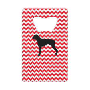 Fire Truck Red Chevron With Boxer Credit Card Bottle Opener