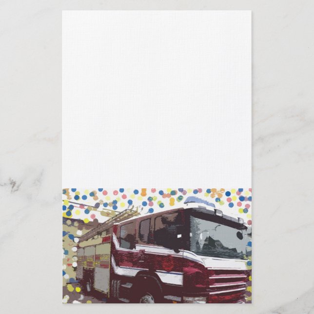 Fire Truck Stationery (Front)