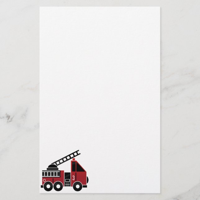 Fire truck stationery (Front)