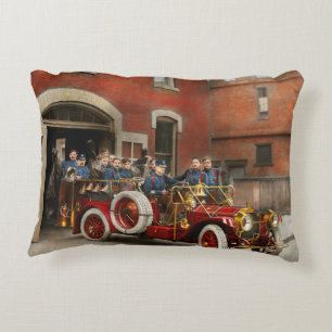 Fire Truck - The flying squadron 1911 Decorative Pillow