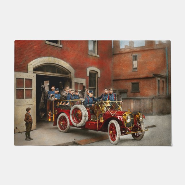 Fire Truck - The flying squadron 1911 Doormat (Front)