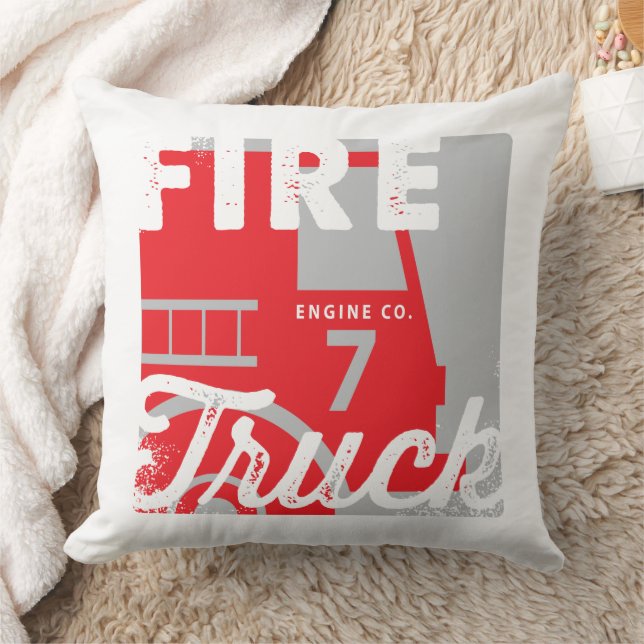 Fire Truck Throw Pillow (Blanket)