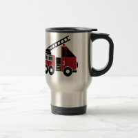 Fire truck travel mug