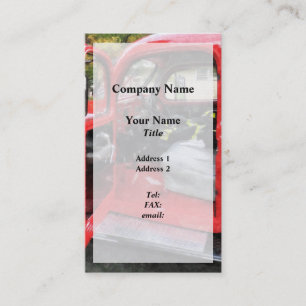 Fire Truck With Fireman's Uniform Business Card