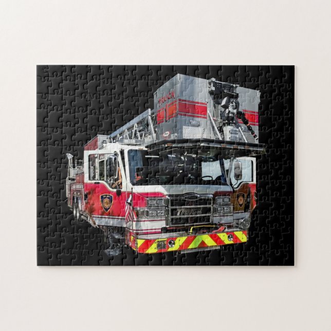 Fire Truck With Open Door Jigsaw Puzzle (Horizontal)
