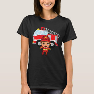 Fire Truck Young Firefighter Kids Fire Department T-Shirt