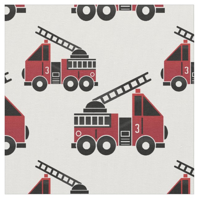 Fire trucks fabric (Close Up)