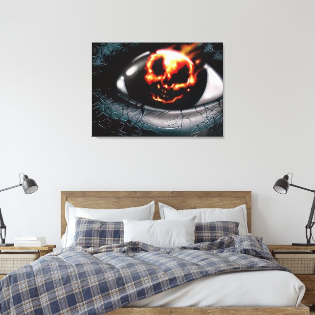 “Fire Vision”  Canvas Print (Insitu(Bedroom))