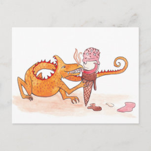Fire vs. Ice Cream Postcard