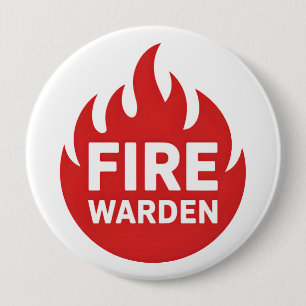 Fire Warden 4 Inch Round Button