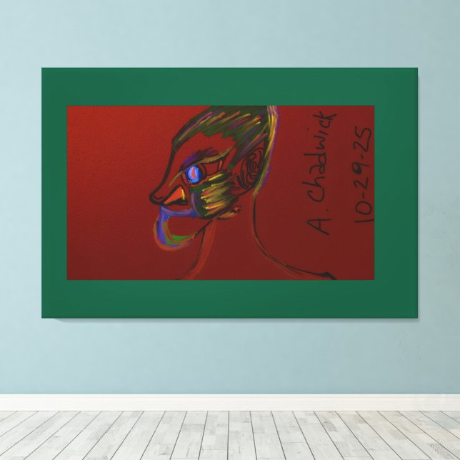 Fire Warrior  Canvas Print (Insitu(Wood Floor))
