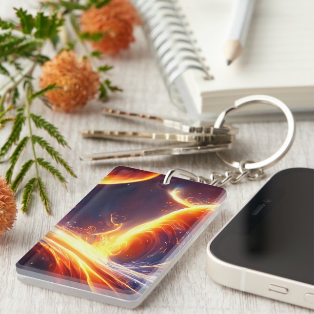 Fire Water Space Keychain (Front Right)
