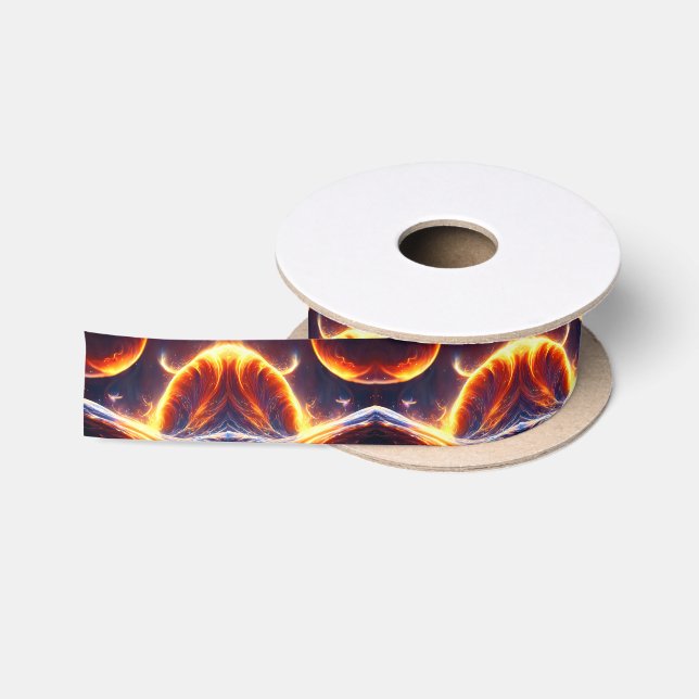 Fire Water Space Satin Ribbon (Spool)