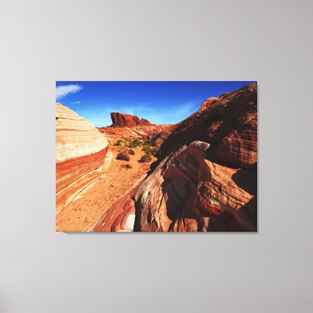 Fire Wave 4 Valley Fire Overton Nevada Landscape Canvas Print (Front)