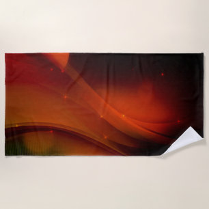 Fire Wave Beach Towel